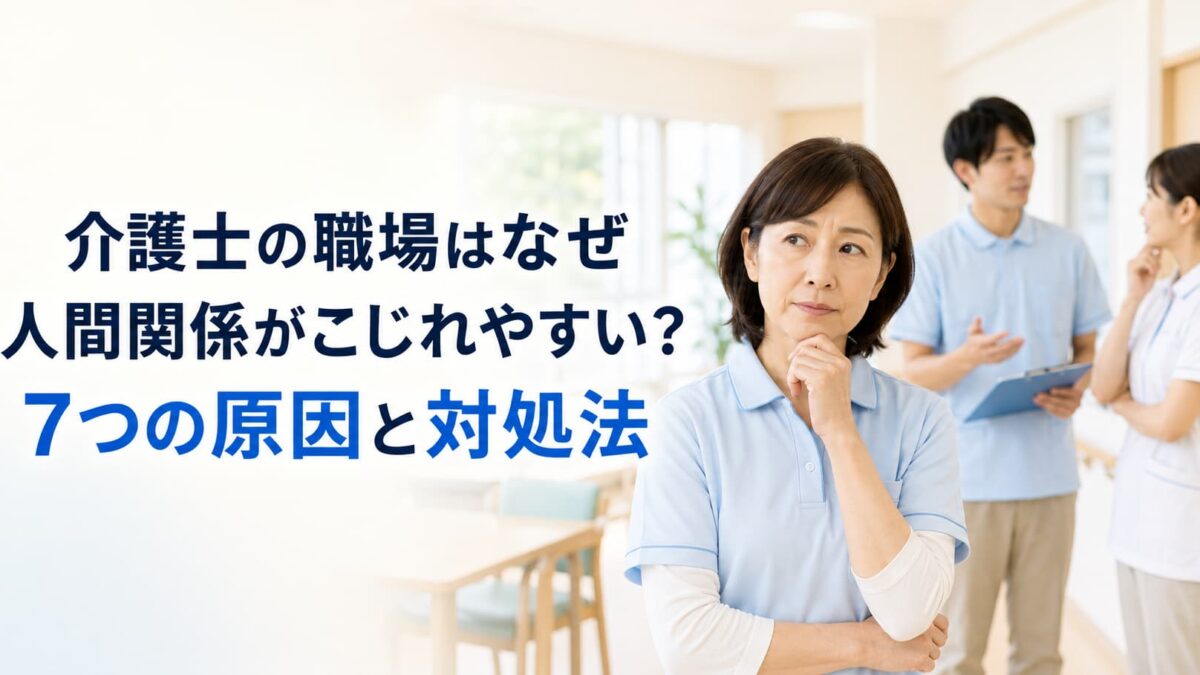 介護士の職場はなぜ人間関係がこじれやすい？7つの原因と対処法