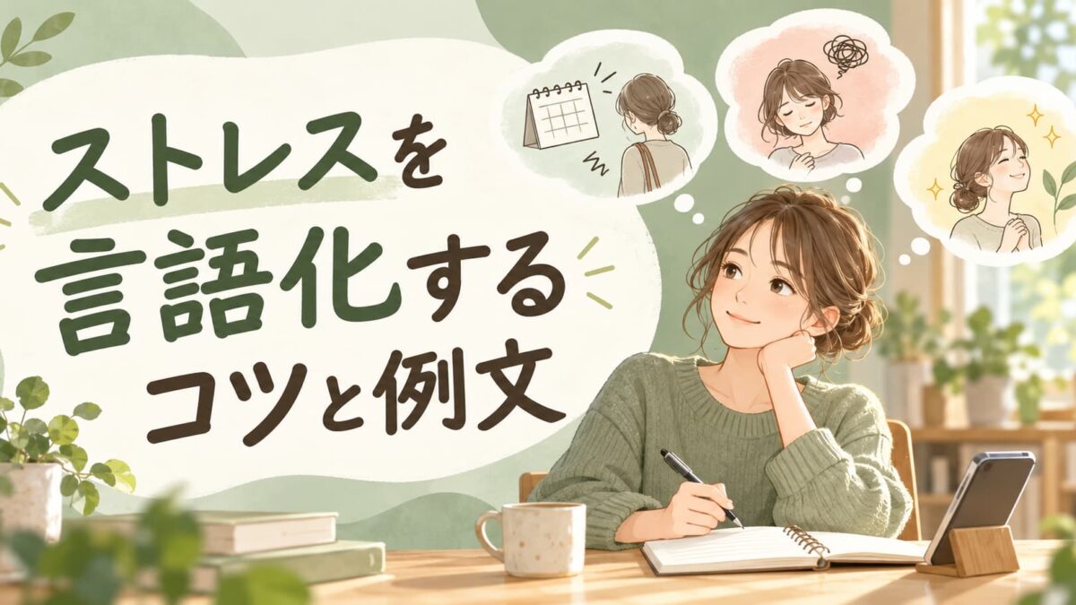 ストレスを言語化するコツと例文｜モヤモヤを整理する3つの書き方
