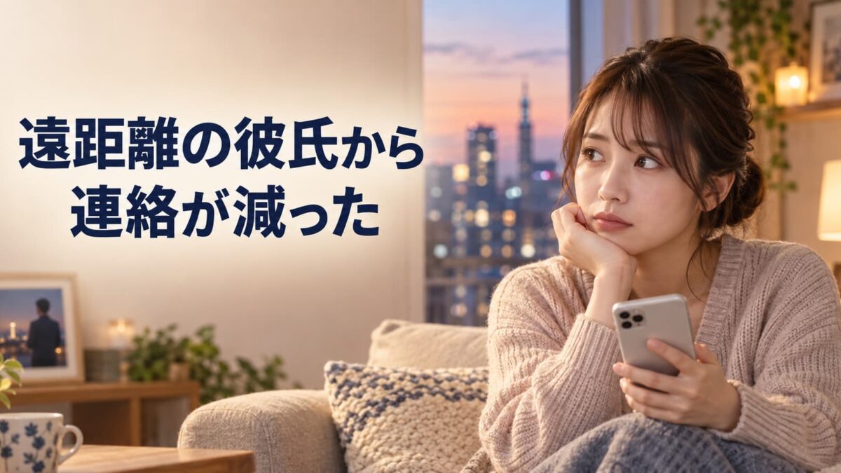 遠距離の彼氏から連絡が減った｜冷めた？忙しい？男性心理