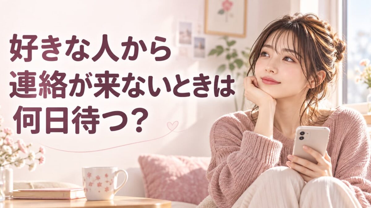 好きな人から連絡が来ないときは何日待つ？脈なしの見分け方と対処法