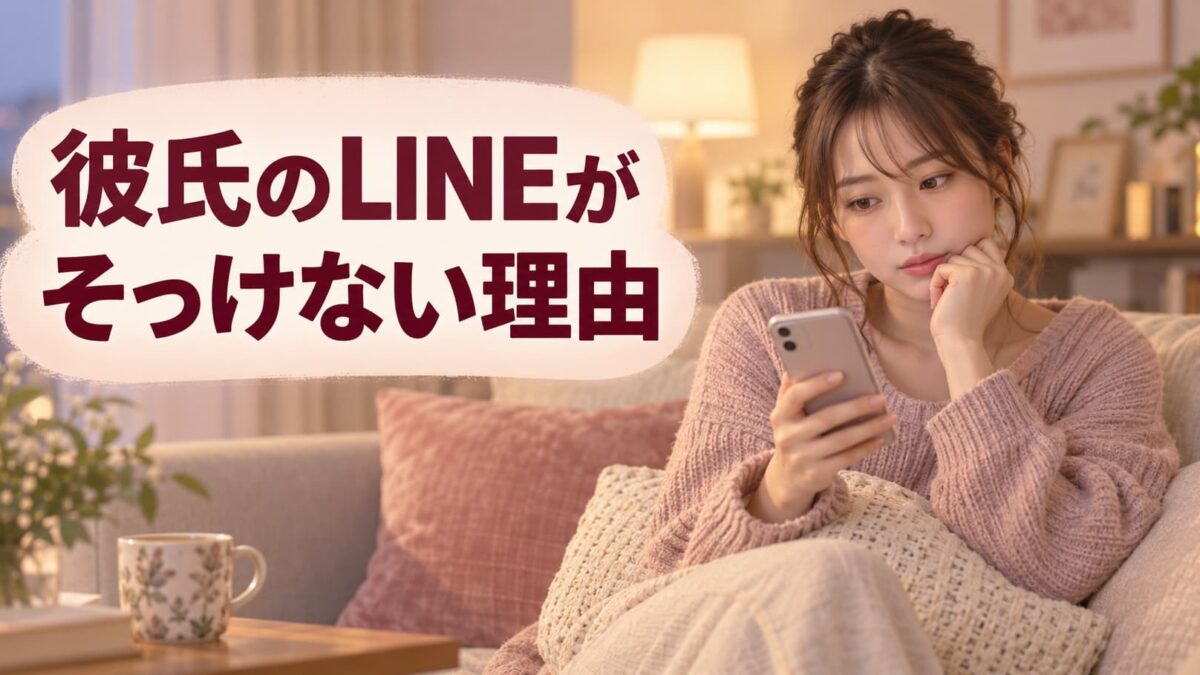彼氏のLINEがそっけない理由｜冷めた場合と安心している場合の違い