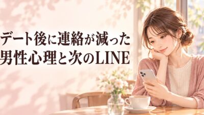 デート後に連絡が減った男性心理｜脈なしサインと次に送るLINE例文