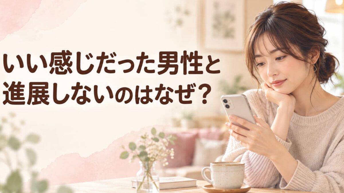 いい感じだった男性と進展しないのはなぜ？曖昧な関係を見極める判断基準