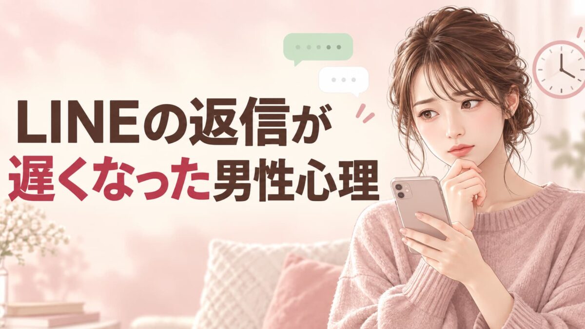 LINEの返信が遅くなった男性心理｜冷めたサインとの見分け方