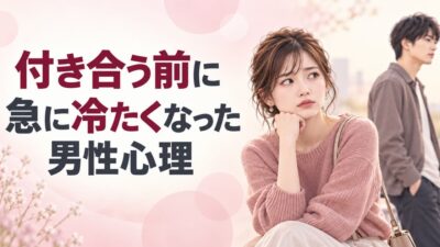 付き合う前に急に冷たくなった男性心理｜脈なし・好き避けの見分け方