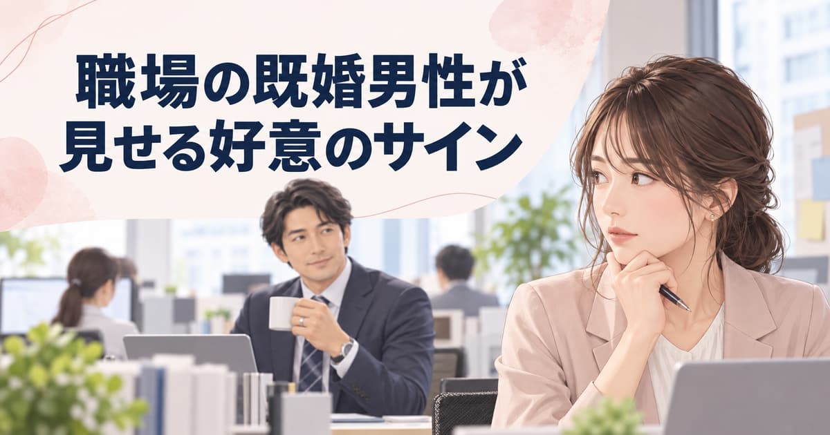 職場の既婚男性が見せる好意のサイン｜勘違いを防ぐ見分け方と距離の取り方