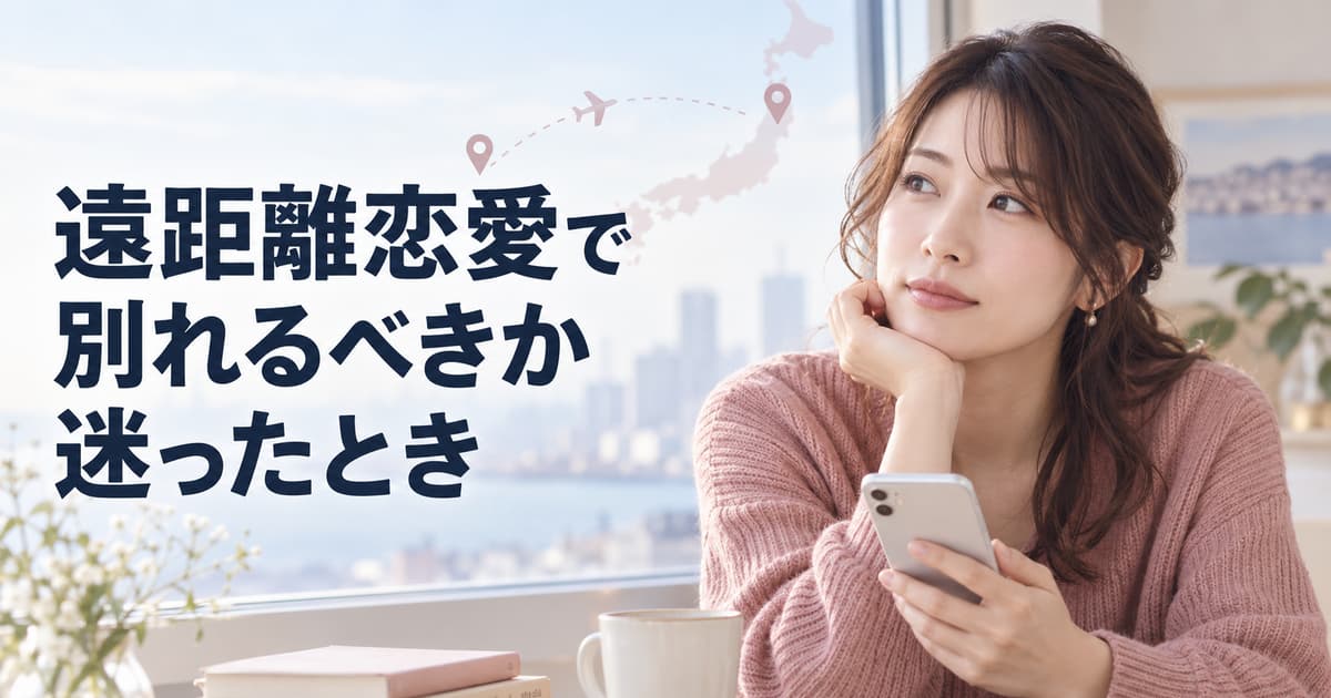 遠距離恋愛で別れるべきか迷ったときの判断基準