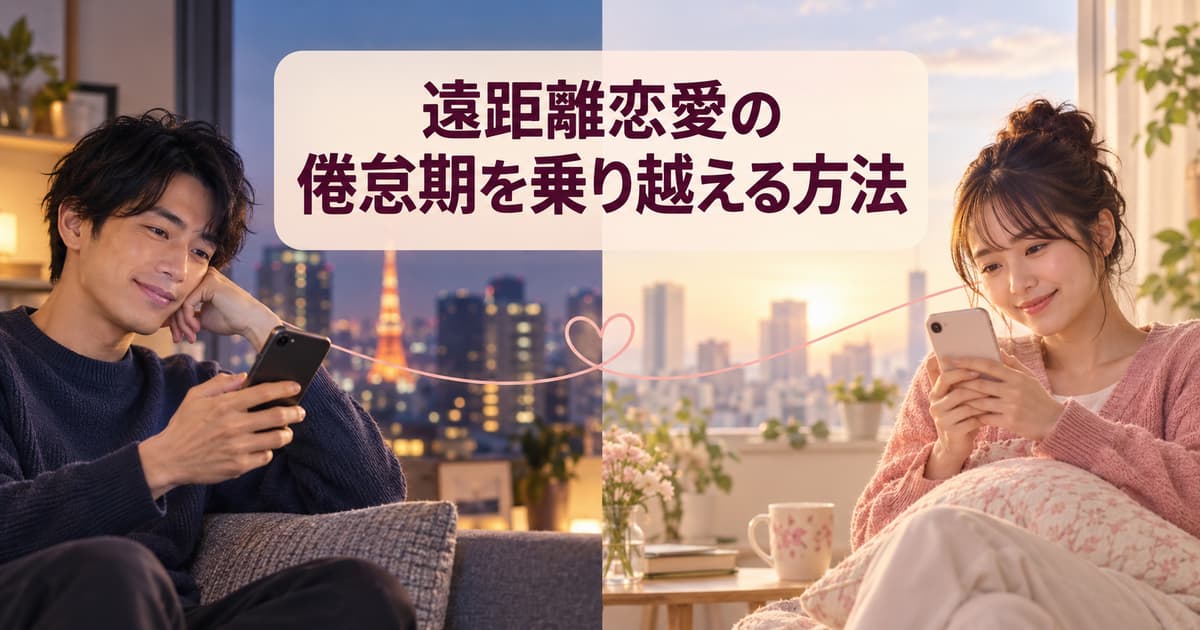 遠距離恋愛の倦怠期を乗り越える方法｜LINE・電話・会う頻度