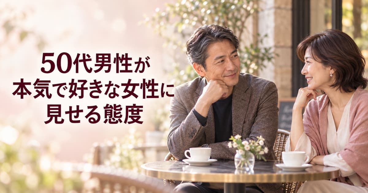 50代男性が本気で好きな女性に見せる態度｜遊びとの見分け方