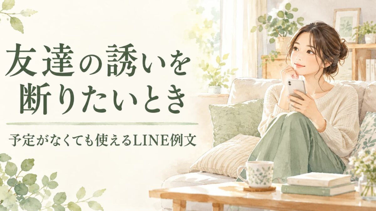友達の誘いを断りたいときは？予定がなくても使えるLINE例文と伝え方