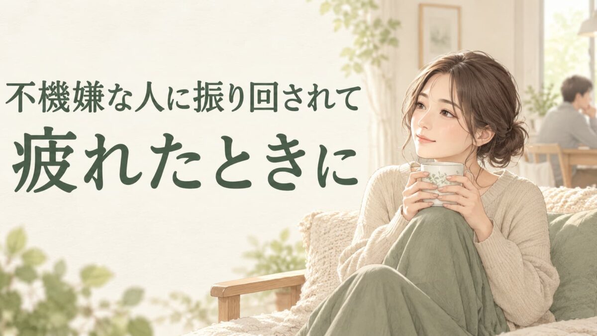不機嫌な人に振り回されて疲れるときは？家族・職場での接し方と伝え方の例文