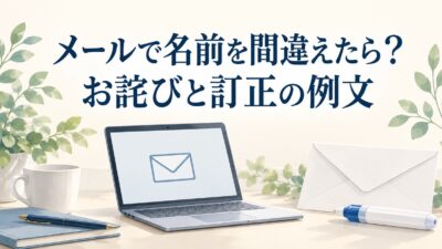 メールで相手の名前を間違えたときのお詫び例文｜氏名・漢字・会社名の訂正方法