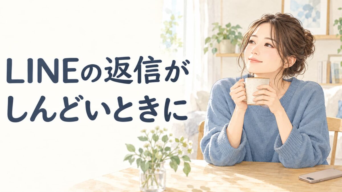 LINEの返信がしんどいときは？すぐ返せないと伝える例文と無理のない付き合い方