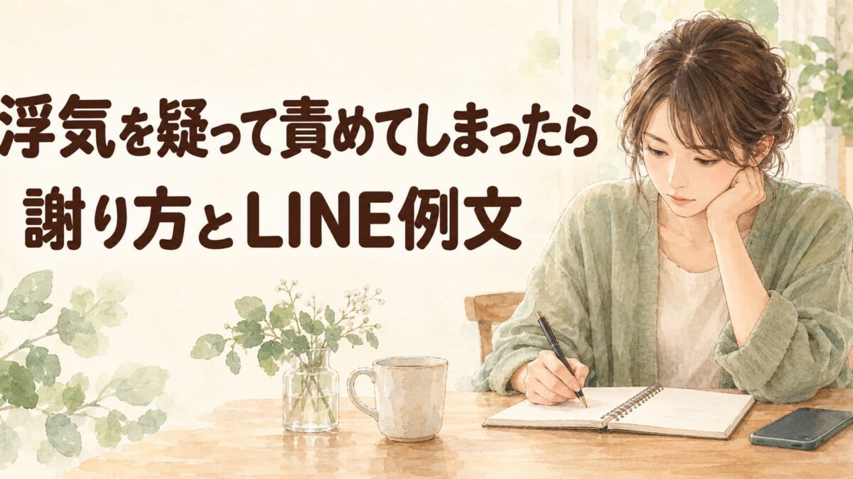 恋人の浮気を疑って責めてしまったときの謝り方｜決めつけた後のLINE例文