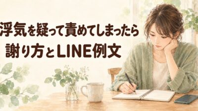 恋人の浮気を疑って責めてしまったときの謝り方｜決めつけた後のLINE例文