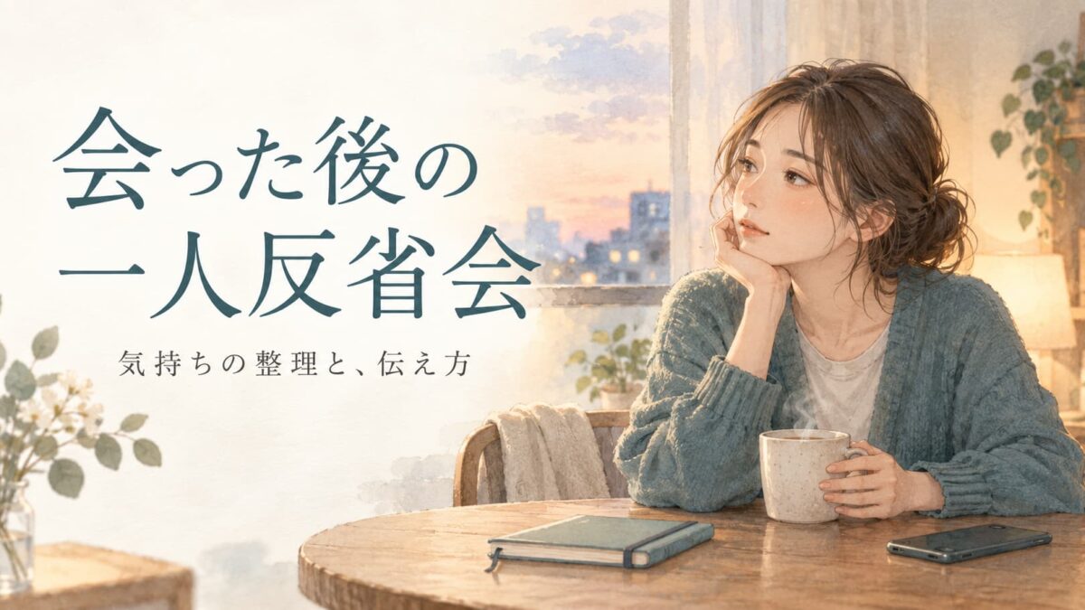 人と会った後の「一人反省会」が止まらないときは？気持ちの切り替え方とフォローの例文