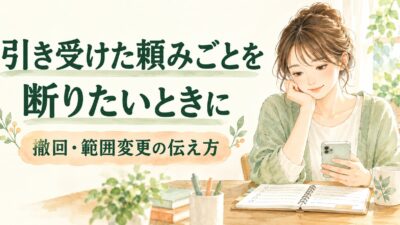 一度引き受けた頼みごとを断りたいときは？撤回・範囲変更の伝え方と例文