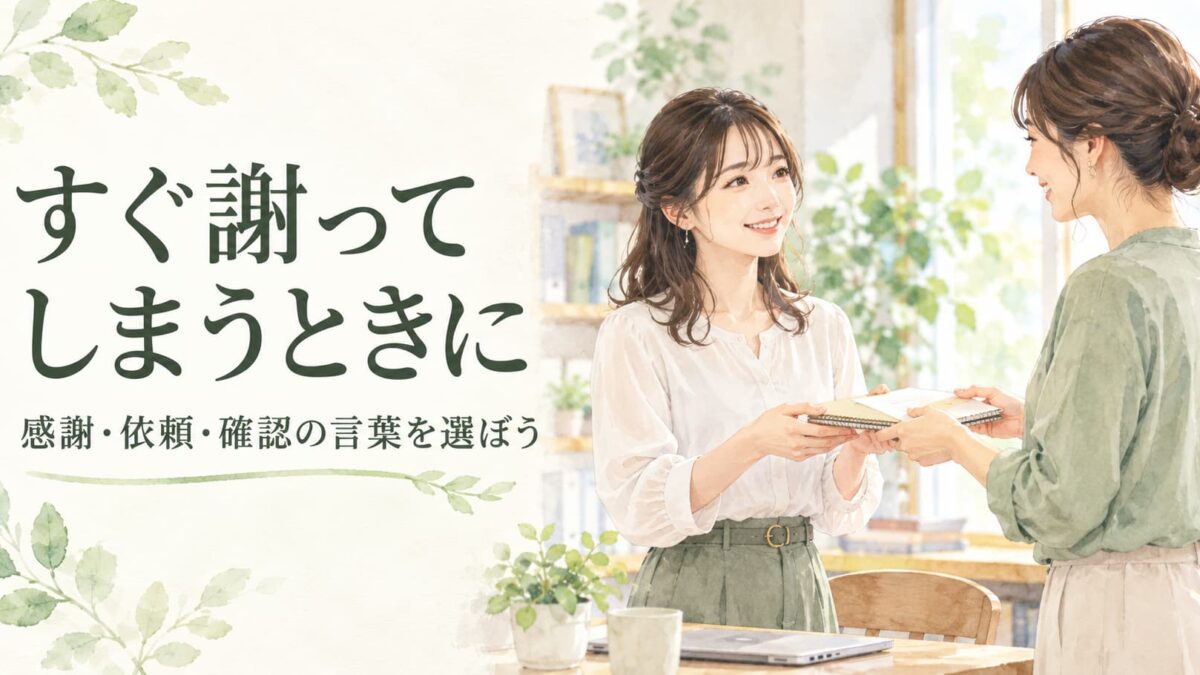 すぐ「すみません」と謝ってしまうときは？職場・日常で使える言い換え例文
